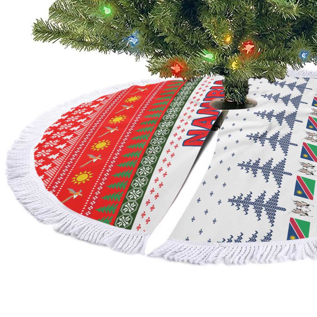 Namibia Christmas Tree Skirt Coat of Arm National Flag Motif - African Pride