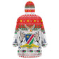 Namibia Christmas Wearable Blanket Hoodie Coat of Arm National Flag Motif - African Pride