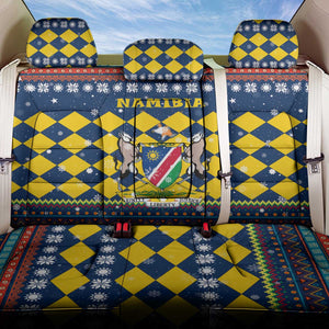 Namibia Christmas Back Car Seat Cover Coat of Arms and Flag Map Motif - African Pride