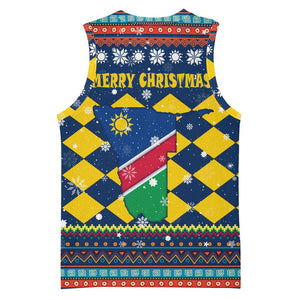 Namibia Christmas Basketball Jersey Coat of Arms and Flag Map Motif - African Pride