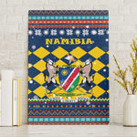 Namibia Christmas Canvas Wall Art Coat of Arms and Flag Map Motif - African Pride