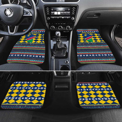Namibia Christmas Car Mats Coat of Arms and Flag Map Motif - African Pride