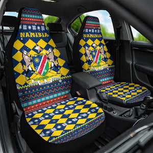 Namibia Christmas Car Seat Cover Coat of Arms and Flag Map Motif - African Pride