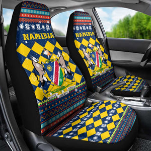 Namibia Christmas Car Seat Cover Coat of Arms and Flag Map Motif - African Pride