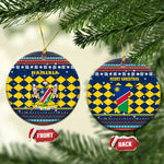 Namibia Christmas Ceramic Ornament Coat of Arms and Flag Map Motif - African Pride