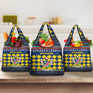 Namibia Christmas Grocery Bag Coat of Arms and Flag Map Motif - African Pride