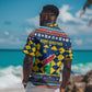 Namibia Christmas Hawaiian Shirt Coat of Arms and Flag Map Motif - African Pride