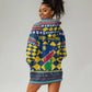 Namibia Christmas Hoodie Dress Coat of Arms and Flag Map Motif - African Pride