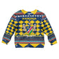 Namibia Christmas Kid Ugly Christmas Sweater Coat of Arms and Flag Map Motif - African Pride
