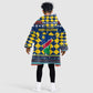Namibia Christmas Kid Wearable Blanket Hoodie Coat of Arms and Flag Map Motif - African Pride