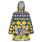 Namibia Christmas Kid Wearable Blanket Hoodie Coat of Arms and Flag Map Motif - African Pride