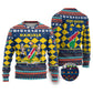 Namibia Christmas Ugly Christmas Sweater Coat of Arms and Flag Map Motif - African Pride