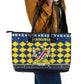 Namibia Christmas Leather Tote Bag Coat of Arms and Flag Map Motif - African Pride
