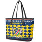 Namibia Christmas Leather Tote Bag Coat of Arms and Flag Map Motif - African Pride