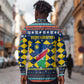 Namibia Christmas Long Sleeve Button Shirt Coat of Arms and Flag Map Motif - African Pride