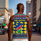 Namibia Christmas Men Tank Top Coat of Arms and Flag Map Motif - African Pride