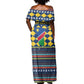 Namibia Christmas Off Shoulder Maxi Dress Coat of Arms and Flag Map Motif - African Pride