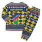 Namibia Christmas Pajama Set Coat of Arms and Flag Map Motif - African Pride