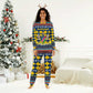 Namibia Christmas Pajama Set Coat of Arms and Flag Map Motif - African Pride