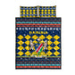 Namibia Christmas Quilt Bed Set Coat of Arms and Flag Map Motif - African Pride