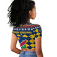 Namibia Christmas Raglan Cropped T shirt Coat of Arms and Flag Map Motif - African Pride
