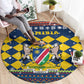 Namibia Christmas Round Carpet Coat of Arms and Flag Map Motif - African Pride