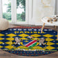 Namibia Christmas Round Carpet Coat of Arms and Flag Map Motif - African Pride