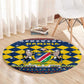 Namibia Christmas Round Carpet Coat of Arms and Flag Map Motif - African Pride