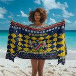 Namibia Christmas Sarong Coat of Arms and Flag Map Motif - African Pride