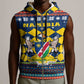 Namibia Christmas Sleeveless Zip Hoodie Coat of Arms and Flag Map Motif - African Pride