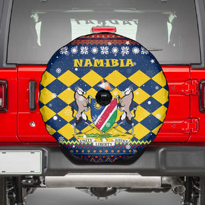 Namibia Christmas Spare Tire Cover Coat of Arms and Flag Map Motif - African Pride