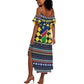 Namibia Christmas Summer Maxi Dress Coat of Arms and Flag Map Motif - African Pride