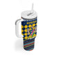 Namibia Christmas Tumbler With Handle Coat of Arms and Flag Map Motif - African Pride