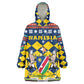 Namibia Christmas Wearable Blanket Hoodie Coat of Arms and Flag Map Motif - African Pride