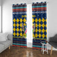 Namibia Christmas Window Curtain Coat of Arms and Flag Map Motif - African Pride