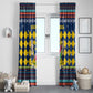 Namibia Christmas Window Curtain Coat of Arms and Flag Map Motif - African Pride