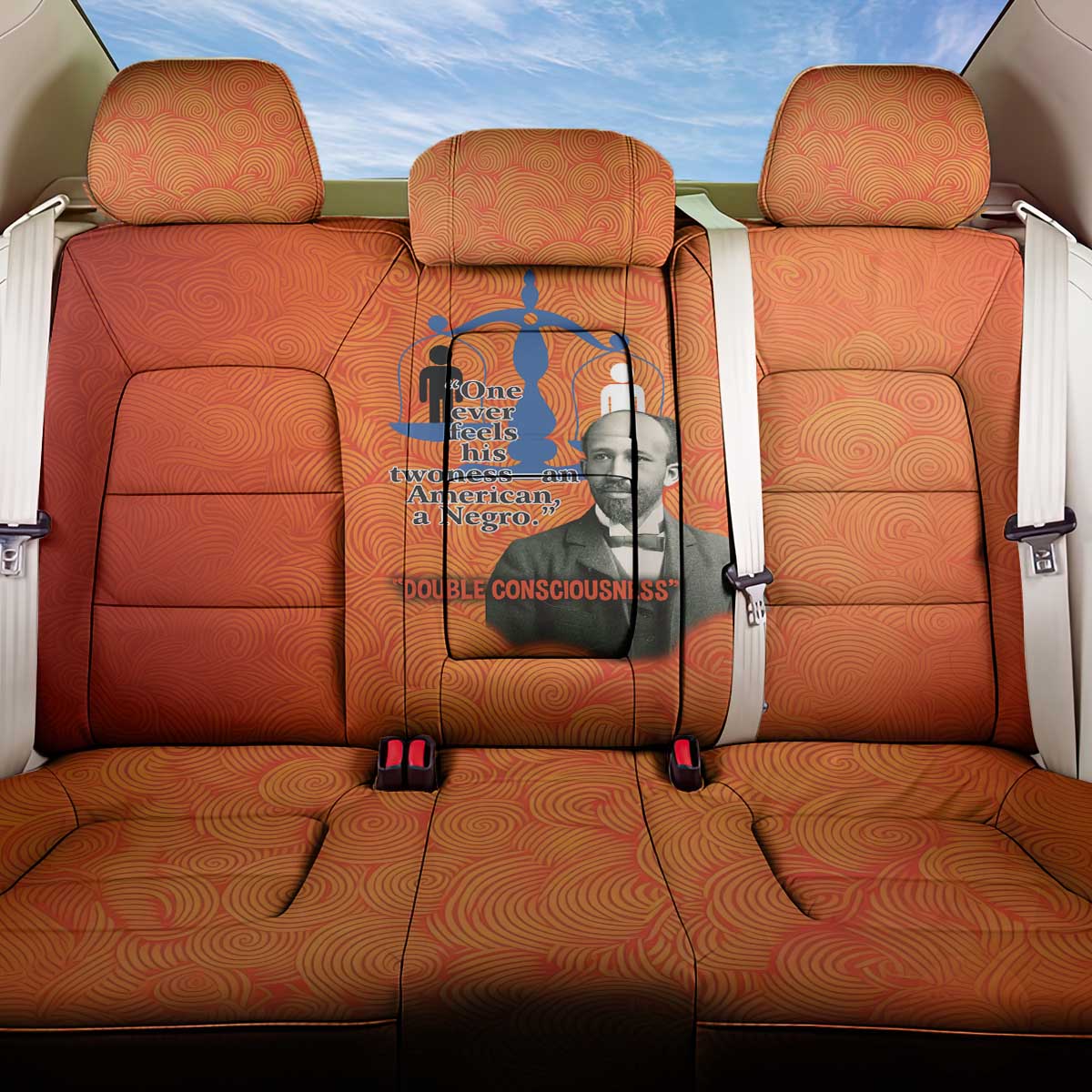 W.E.B. Du Bois Tribute Back Car Seat Cover W.E.B. Du Bois Tribute - African Pride