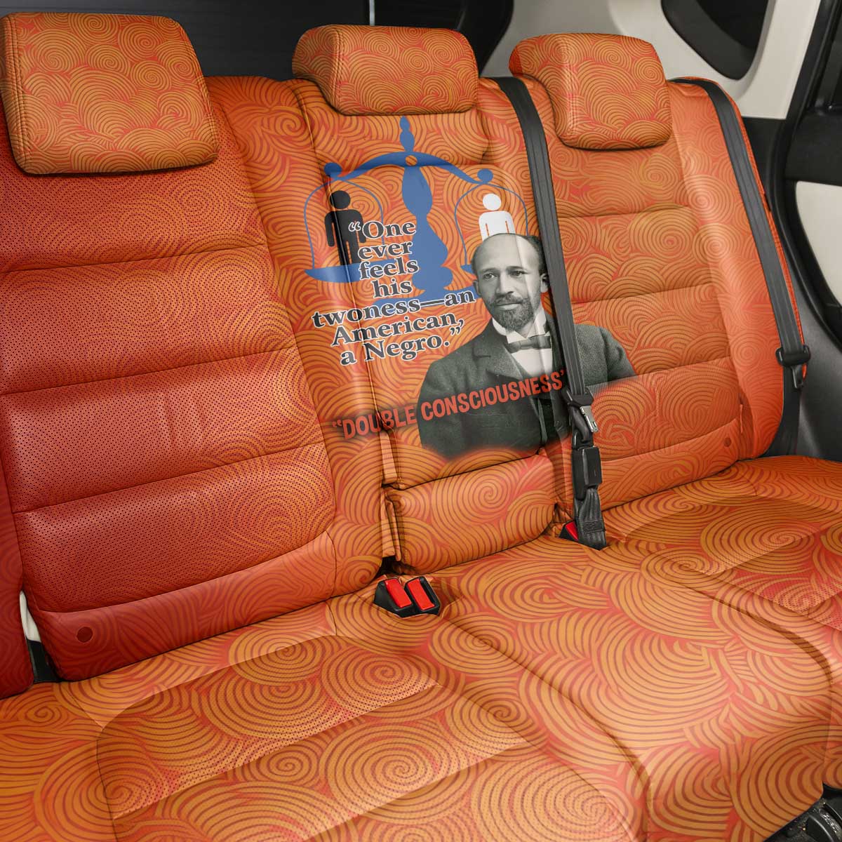 W.E.B. Du Bois Tribute Back Car Seat Cover W.E.B. Du Bois Tribute - African Pride