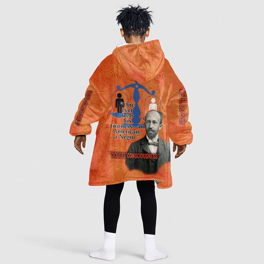 W.E.B. Du Bois Tribute Kid Wearable Blanket Hoodie W.E.B. Du Bois Tribute - African Pride