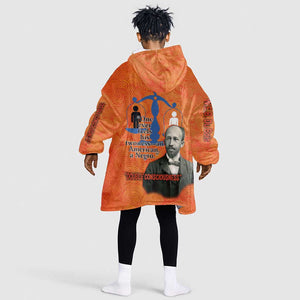 W.E.B. Du Bois Tribute Kid Wearable Blanket Hoodie W.E.B. Du Bois Tribute - African Pride