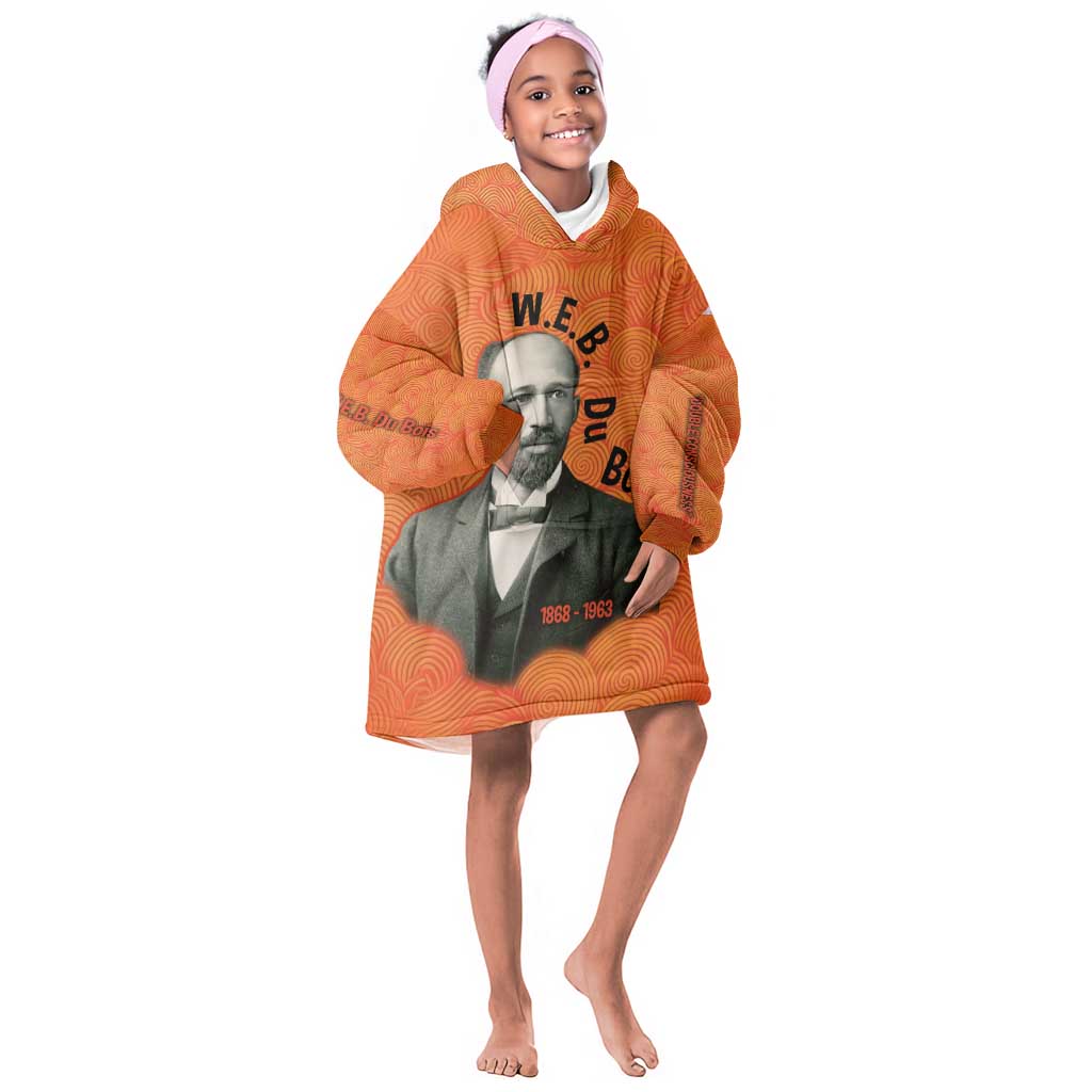 W.E.B. Du Bois Tribute Kid Wearable Blanket Hoodie W.E.B. Du Bois Tribute - African Pride