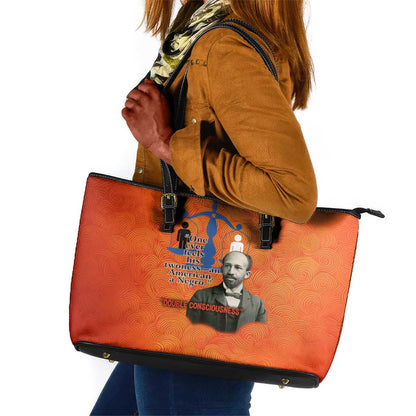 W.E.B. Du Bois Tribute Leather Tote Bag W.E.B. Du Bois Tribute - African Pride