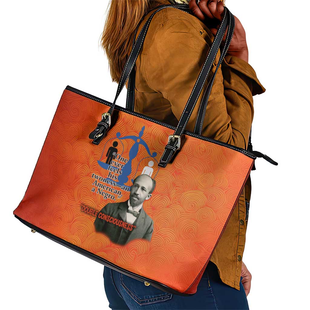 W.E.B. Du Bois Tribute Leather Tote Bag W.E.B. Du Bois Tribute - African Pride