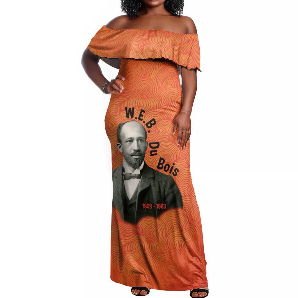 W.E.B. Du Bois Tribute Off Shoulder Maxi Dress W.E.B. Du Bois Tribute - African Pride