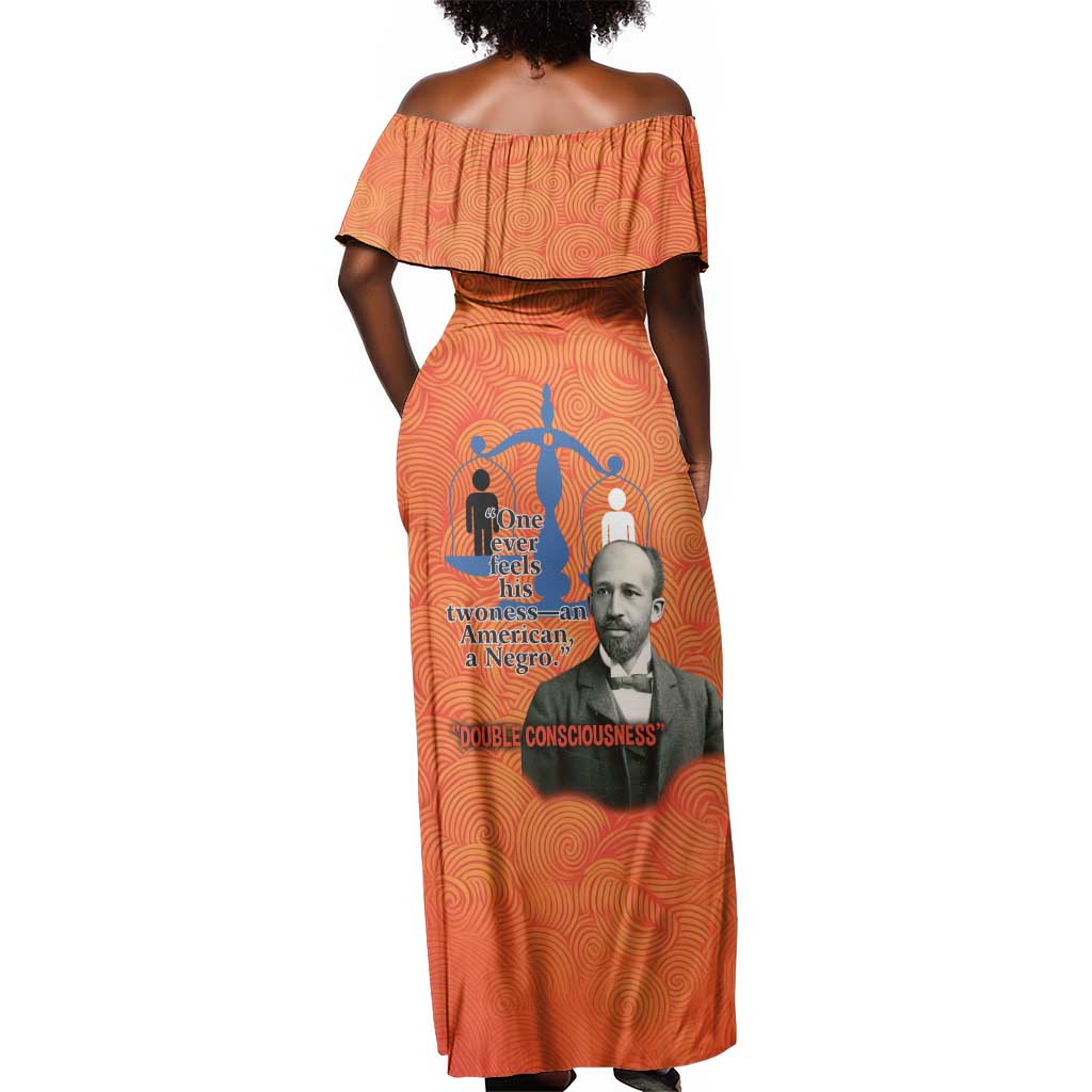 W.E.B. Du Bois Tribute Off Shoulder Maxi Dress W.E.B. Du Bois Tribute - African Pride