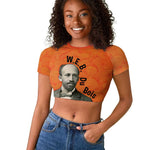 W.E.B. Du Bois Tribute Raglan Cropped T shirt W.E.B. Du Bois Tribute TS04