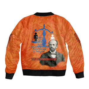 W.E.B. Du Bois Tribute Sleeve Zip Bomber Jacket W.E.B. Du Bois Tribute - African Pride