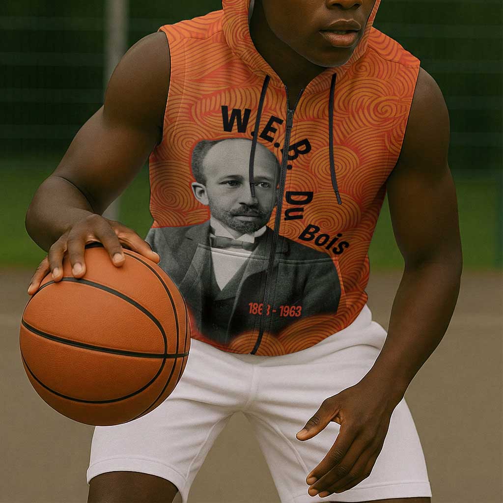 W.E.B. Du Bois Tribute Sleeveless Zip Hoodie W.E.B. Du Bois Tribute - African Pride