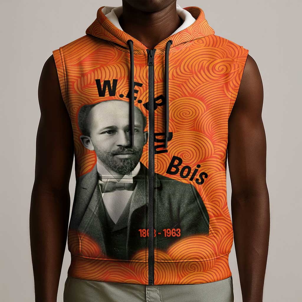W.E.B. Du Bois Tribute Sleeveless Zip Hoodie W.E.B. Du Bois Tribute - African Pride