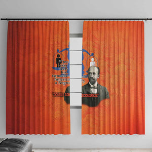 W.E.B. Du Bois Tribute Window Curtain W.E.B. Du Bois Tribute - African Pride